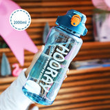 2L Large Capacity Water Bottle With Bounce Cover